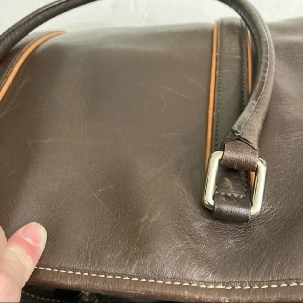 Coach vintage y2k Hamptons 7585 brown leather tote bag